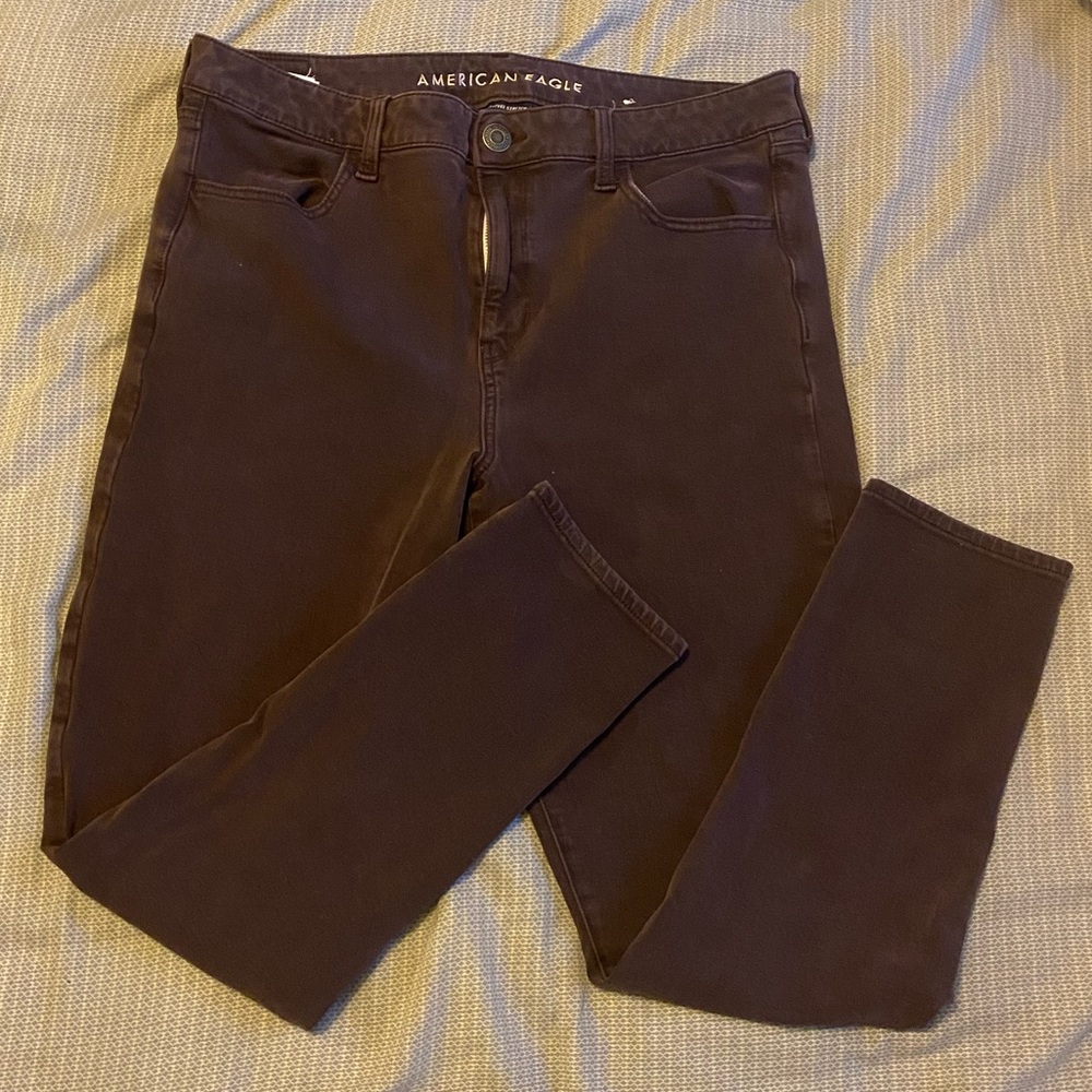 Dark Purple American Eagle High Rise Jegging